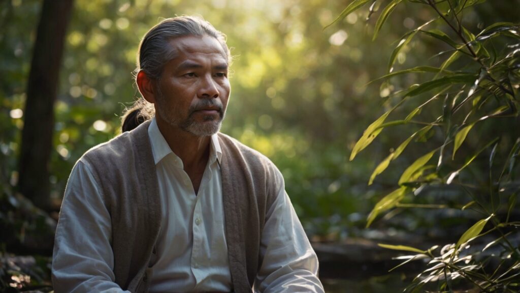 Líder Interconectando con Equipo y Naturaleza