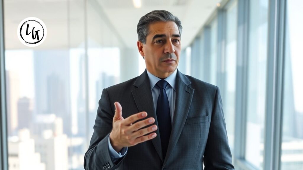 Ejecutivo demostrando la Mentalidad Emprendedora en una reunión de estrategia corporativa.