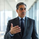 Ejecutivo demostrando la Mentalidad Emprendedora en una reunión de estrategia corporativa.