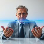 Líder senior aplicando comunicación asertiva ejemplos para el equilibrio organizacional.