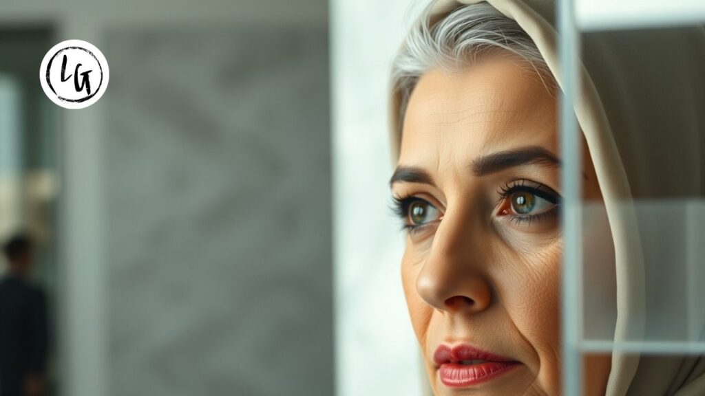 Una ejecutiva analizando el líder disruptivo significado a través de la toma de decisiones crítica.