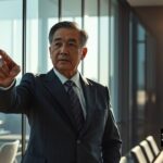 Líder senior analizando hitos críticos en una Línea del Tiempo: Organiza tu Historia.