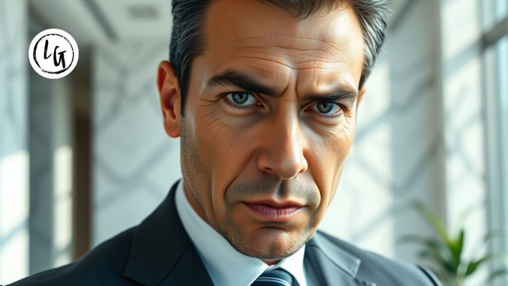 Primer plano de un directivo proyectando su Marca Personal con enfoque y autoridad.